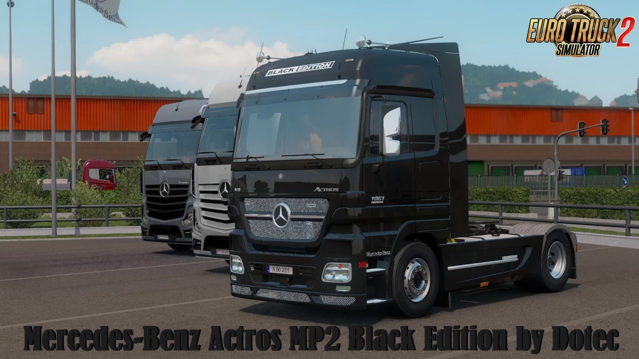 کامیون Mercedes-Benz Actros MP2 ادیت مشکی
